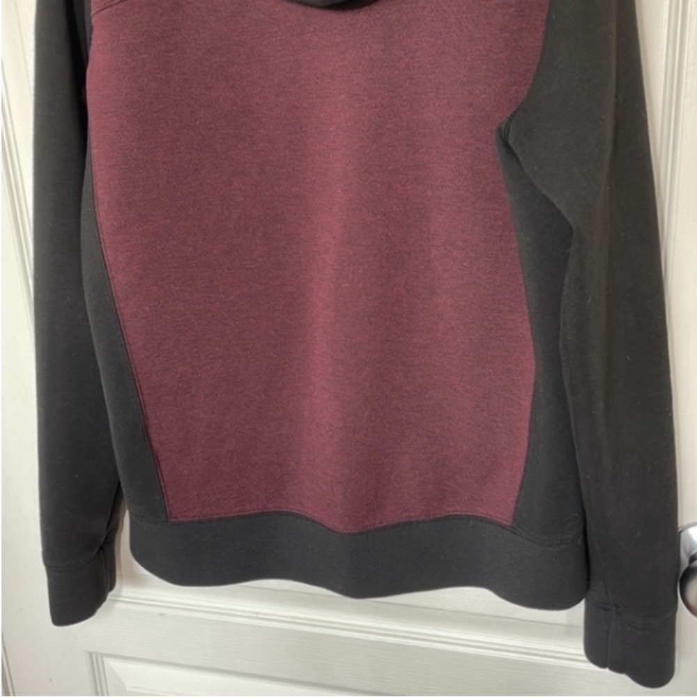 American Eagle Flex Zip Sweatshirt Burgundy Gray Heavyweight Hoodie Winter Gift - Picture 11 of 16